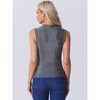 Allegra K Women's Sleeveless Mesh Glitter Party Club Sparkly Blouse - 3 of 4