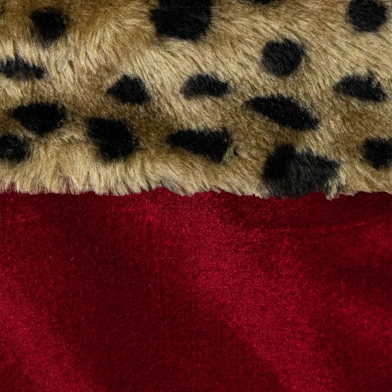 Northlight 20" Red and Black Leopard Cuff Christmas Stocking, 4 of 7