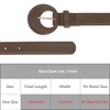 INSPIRE CHIC Womens 0.9" Width Textured Fashion Faux Leather Waistband with Gold Buckle Belts 1Pc - 4 of 4