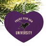 Prairie View A&M Panthers Logo Heart Love Wood Christmas Tree Holiday Ornament - 2 of 3