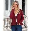 Clearlove Women's Long Sleeve Collared Open Front Cardigan Sweaters Lightweight Button Down Knit Sweater - 4 of 4