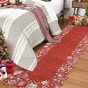 Christmas Area Rugs for Living Room Bedroom Scalloped Edge Xmas Festive Winter Decor Rug Soft Low Pile Non-Slip Rug - 3 of 4