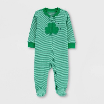 Carter's Just One You® Baby Clover Sleep N' Play - Green Striped 3M