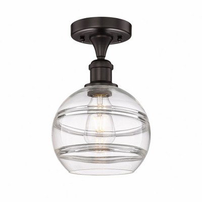 Rochester - 1 Light Semi-Flush Mount In Industrial Style-10 Inches Tall and 8 Inches Wide
