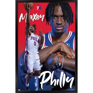 Trends International NBA Philadelphia 76ers - Tyrese Maxey 24 Framed Wall Poster Prints - 1 of 4