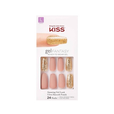 Kiss Gel Fantasy Ready-To-Wear Fake Nails - Background - 24ct