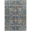 Green Navy Blue And Ivory Oriental Washable Indoor Outdoor Area Rug - 4 of 4