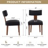SEVOBAL Dining Chairs Set of 2 Modern Armless Chair with Curved Backrest and Solid Wooden Legs for Dining Living Spaces, Black, 24.8"*20.47"*33.86" - 3 of 4