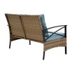 SKRAN Set of 4 Outdoor Patio Furniture Set with Coffee Table, 2-Seater Sofa, 2 Chairs, PE Wicker Conversation Set for Garden, Backyard and Deck - 4 of 4