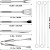 9PCS BBQ Grill Accessories for Top Chef, Professional Grill Tools Set & Basic BBQ Tools for Backyard Restaurant Outdoor Kitchen, Gifts for Father - 2 of 4
