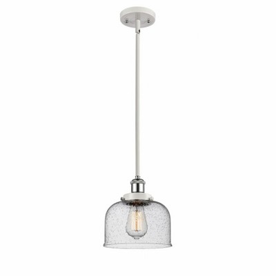 Bell - 1 Light Stem Hung Mini Pendant In Industrial Style-10 Inches Tall and 8 Inches Wide
