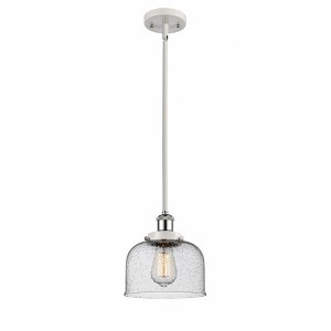 Bell - 1 Light Stem Hung Mini Pendant In Industrial Style-10 Inches Tall and 8 Inches Wide - 1 of 1