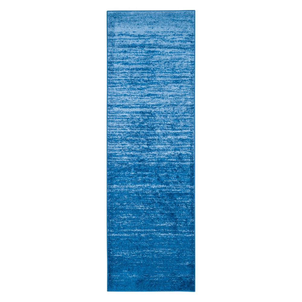 2'6inx14' Runner Ombre Design Light Blue/Dark Blue - Safavieh