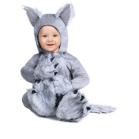 Halloweencostumes.com 0-3 Months Infant Wolf Costume, Gray : Target