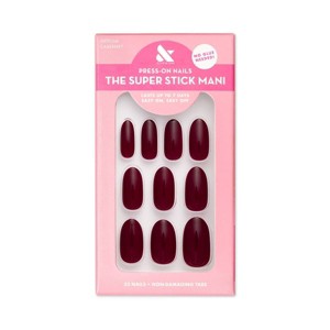 Olive & June Fake Nails - Cabernet - M Oval - 32ct - 1 of 4