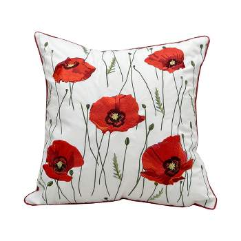 RightSide Designs Poppy Pattern Indoor/Outdoor Throw Pillow
