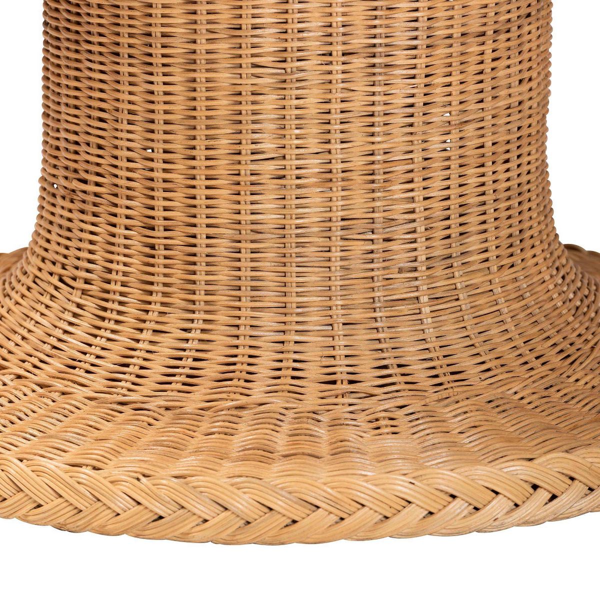 bali & pari Farrow Bohemian Braided Rattan Dining Table Light Honey - thumbnail 4