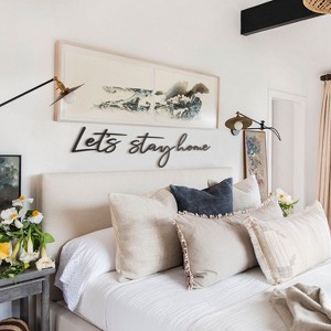 Let's Stay Home Metal Wall Art - Wall Decor for Living Room or Bedroom - 1 of 4