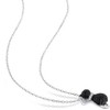 EVERLY JEWELRY | Sterling Silver 2 3/8ct t.g.w Black Spinel and Created White Sapphire Kitty Cat Pendant with Chain Black Rhodium Plated, 18 inc - 4 of 4