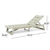 Christopher Knight Home Maki Outdoor Acacia Wood Armless Adjustable Chaise Lounges (Set of 4) - 3 of 4