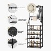 DOMETOUR 5 Tiers Shoe Rack Tall Shoe Organizer Space Saving Wide Shoe Rack for Closet Entryway Bedroom Black - 2 of 4
