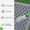 Outdoor Plastic Straw Rug 9x12 ft Reversible Patio Rug Outside Plastic Carpet, - 4 of 4