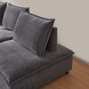 Sapphtopaz Modern Accent Chair Chenille Upholstered Chair Leisure Sofa with Adjustable Backrest Armless Accent Chairs for Living Room, Bedroom - 4 of 4