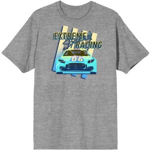 Car Fanatic Blue 06 Race Car Extreme Speed Racing Men's Heather Gray Graphic Tee - 1 of 3