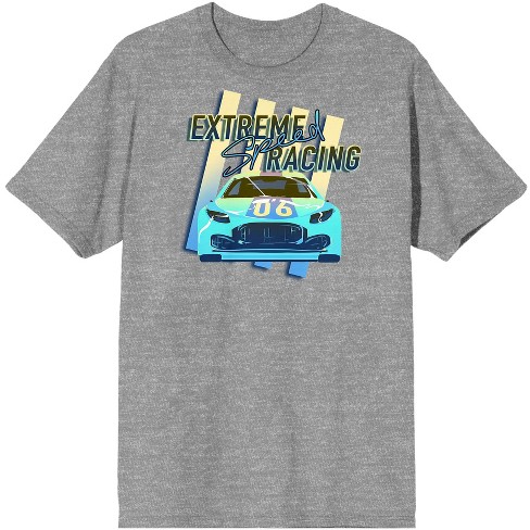 Car Fanatic Blue 06 Race Car Extreme Speed Racing Men's Heather Gray  Graphic Tee-Small