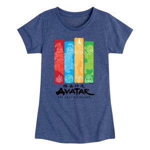 Girls' - Avatar: The Last Airbender - Four Nations Fitted Short Sleeve Graphic T-Shirt - 1 of 4
