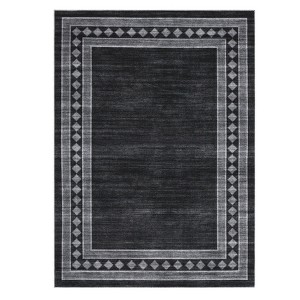 Modern Bordered Soft Carpet Mat Indoor Non Slip Machine Washable Area Rug - 1 of 4