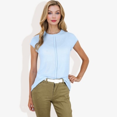 Anna-Kaci Women's Sleeveless Knit Top With Seam Front Detail