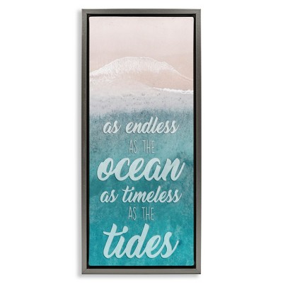 Stupell Industries Timeless As Tides Beach Phrase, 15" x 31"