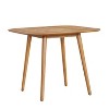 35" Square Dining Table, Mid-Century Modern Design, Tapered Splayed Legs, Durable Faux Wood Frame-- Frevyn - 3 of 4