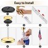 Yescom 8 Ft Sectional Indoor Flag Pole Kit Base Eagle Finial Aluminum 3x5 Ft   US Flag Silver - 4 of 4
