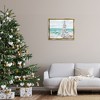 Stupell Industries Snowy Christmas Tree on Beach Floating Frame Canvas Art, Gold, 31" x 25" - 3 of 4