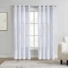 Habitat 100% Polyester Selina Sheer Grommet Leaf Embroidered Curtain Panel White - 2 of 4