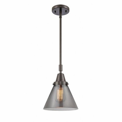 Cone - 1 Light Stem Hung Mini Pendant In Industrial Style-11.13 Inches Tall and 8 Inches Wide