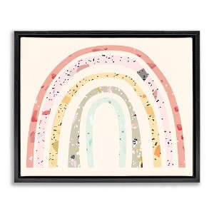 Stupell Industries Children's Abstract Pattern Rainbow Floating Frame Canvas Art, Black, 31" x 25" - 1 of 4