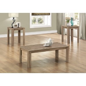 Laminate 3-Piece Coffee and End Table Set with Spacious Tops and Transitional Design for Living Room or Accent Use - 1 of 4