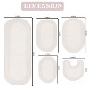 Home Weavers Double Ruffle Collection 100% Cotton Tufted Bathroom Rug Set, Non-Slip Latex Bath Rug Set - 3 of 4