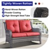 POCASSY 52.77" Wide Outdoor Wicker Loveseat With Cushions - 2 of 4