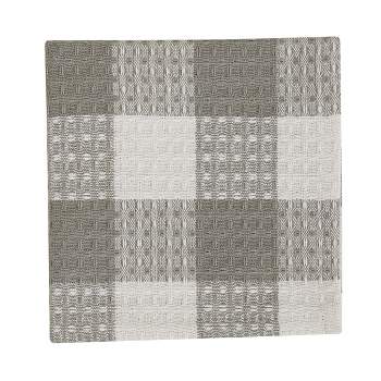 T-Fal Gray Coordinating Flat Waffle Weave Cotton Dish Cloth Set of 8