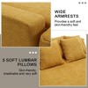 MOONMISS Chenille 2-seater lazy sofa With 5 back pillows,Comfy Sofa- Deep Seat Couch for Living Room,Club - 4 of 4