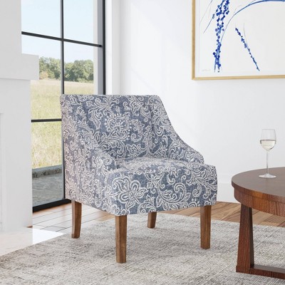 Classic Swoop Arm Chair Jacobean Print - HomePop