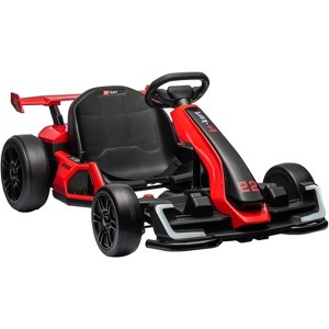 coucheta 24V Kids Go Kart, 300W Powerful Electric Drift Kart Car with Adjustable Seat, IDE On Toy with 4 Speed Mode, Eva Tire, for Age 6-12 - 1 of 4