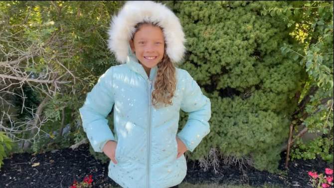 Rokka&Rolla Girls' Heavy Winter Puffer Jacket Bubble Coat, 2 of 13, play video