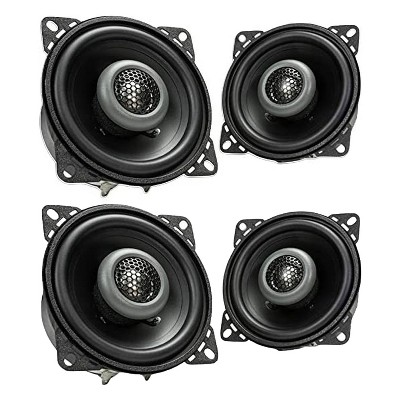 MB Quart Formula 4 Inch 80 Watt 2 Way Coaxial Car Audio Speaker Pair with Built in 1 Inch Tweeters for Vehicle Sound System , Black (2 Pack)