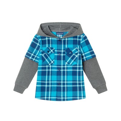 Blue plaid hoodie online