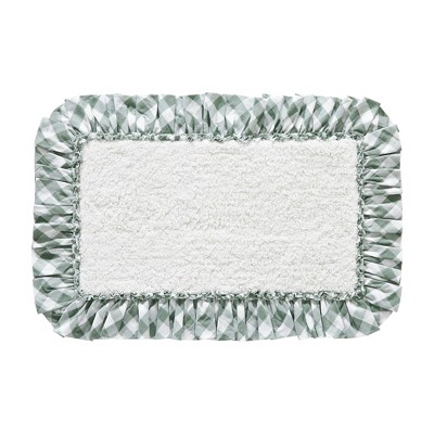 April & Olive Annie Buffalo Green Check Bathmat 20x30 VHC Brands